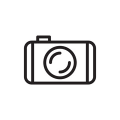 Video camera vector icon. Photo camera vector icon. Camera flat sign design. Recorder linear outline symbol pictogram. UX UI icon
