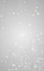 Gray Snowfall Vector Grey Background. Fantasy