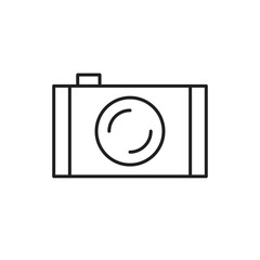 Video camera vector icon. Photo camera vector icon. Camera flat sign design. Recorder linear outline symbol pictogram. UX UI icon