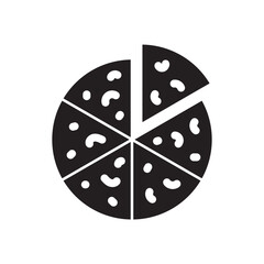 Pizza vector icon. Sliced Pizza flat sign design. Pizza symbol pictogram. UX UI icon