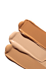 beige cream smear, cosmetics textures, foundation swatch