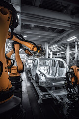 Fototapeta premium Automobile assembly line production