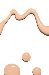 nail polish drops on white background, nail acrylic gel polish	
