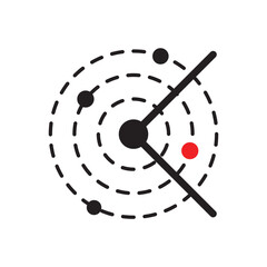Radar vector icon. Radar search flat sign design. Military radar symbol pictogram. UX UI icon