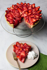 Strawberry tart in a gluten-free crust