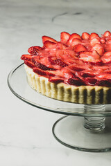 Strawberry tart in a gluten-free crust