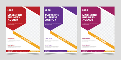 a4 company clean product marketing flyer, color style clean identity flyer template, colorful marketing graphic planning property