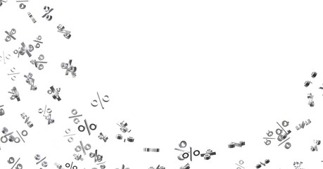 percent rain shopping digital in 3d. - 3D percent rain illlustration - PNG transparent