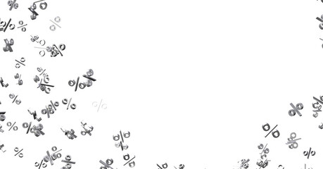 percent rain shopping digital in 3d. - 3D percent rain illlustration - PNG transparent