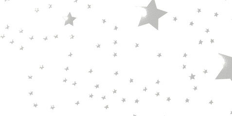 Seamless pattern with small silver stars on white background. - png transparent