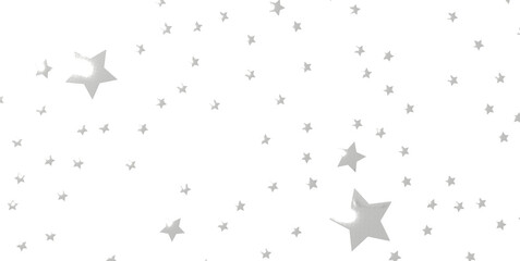 Seamless pattern with small silver stars on white background. - png transparent