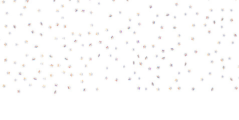 Fototapeta na wymiar Christmas wrapper with silver stars. Silver star Celebration Confetti. - png transparent