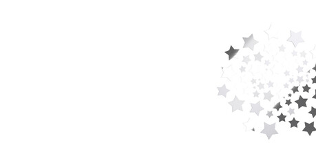 Fototapeta premium Silver stars falling from the sky. Abstract arc background. Glitter pattern for banner. - png transparent