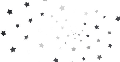 Silver star of confetti. - png transparent