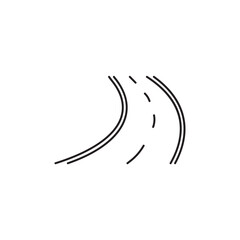 Road vector icon. Highway flat sign design. Asphalt road symbol pictogram. UX UI icon
