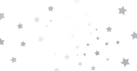 Group of silver stars isolated on white background. - png transparent