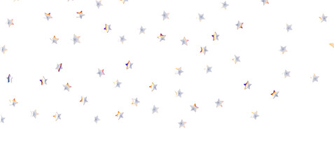 sparkling Christmas confetti falling isolated on white. magic shining flying stars glitter backdrop, sparkle border - png transparent