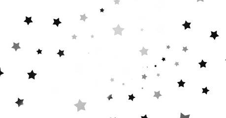 Group of silver stars isolated on white background. - png transparent