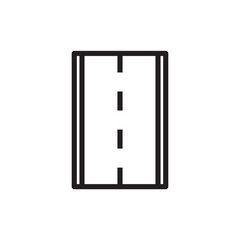 Road vector icon. Highway flat sign design. Asphalt road symbol pictogram. UX UI icon