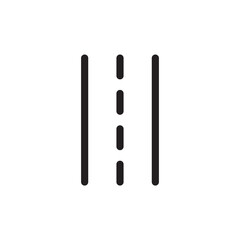 Road vector icon. Highway flat sign design. Asphalt road symbol pictogram. UX UI icon