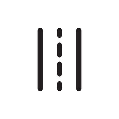 Road vector icon. Highway flat sign design. Asphalt road symbol pictogram. UX UI icon