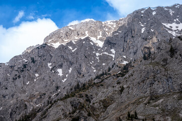 Landscape of the Hochschwab Mountains in the Northern Limestone Alps of Austria.