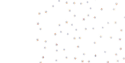 Fototapeta premium sparkling Christmas confetti falling isolated on white. magic shining flying stars glitter backdrop, sparkle border - png transparent