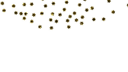 Holiday golden decoration, glitter frame isolated - (PNG transparent)