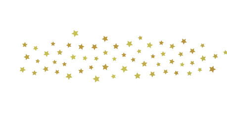 Stars - Holiday golden decoration, glitter frame isolated -