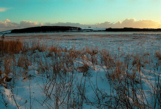 Winter landscape - Newburgh - Aberdeenshire - Scotland - UK