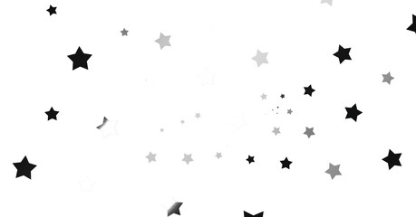 Group of silver stars isolated on white background. - png transparent