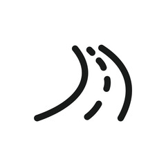 Road vector icon. Highway flat sign design. Asphalt road symbol pictogram. UX UI icon