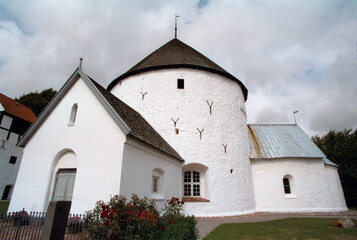 Fototapeta na wymiar Osterlars Fortified church - Bornholm - Denmark