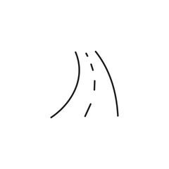 Road vector icon. Highway flat sign design. Asphalt road symbol pictogram. UX UI icon