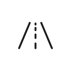 Road vector icon. Highway flat sign design. Asphalt road symbol pictogram. UX UI icon