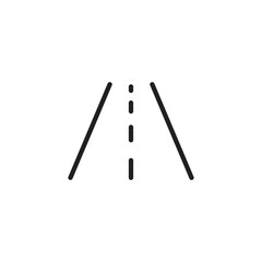 Road vector icon. Highway flat sign design. Asphalt road symbol pictogram. UX UI icon