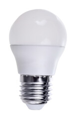 huge white light bulb isolated on white background
