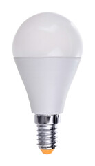 huge white light bulb isolated on white background