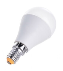 huge white light bulb isolated on white background