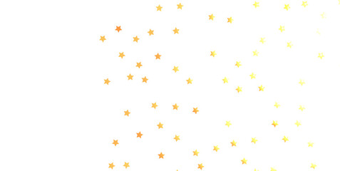 XMAS Banner with golden decoration. Festive border with falling glitter dust and stars.  - PNG transparent