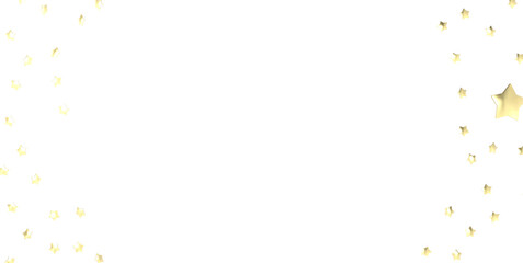 XMAS Stars - Holiday golden decoration, glitter frame isolated - - PNG transparent