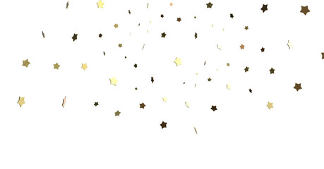 Stars - Holiday golden decoration, glitter frame isolated - (PNG transparent)