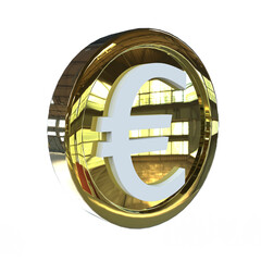 Obraz premium 3d illustration euro coin icon money 3d render