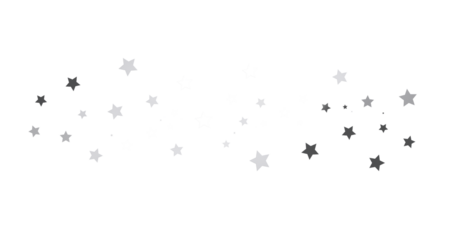 Group of silver stars isolated on white background. - png transparent