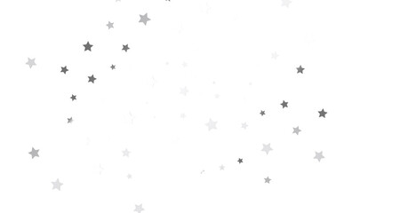 Group of silver stars isolated on white background. - png transparent
