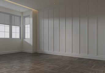 Empty modern  apartment interior 3d render