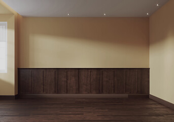 Empty modern  apartment interior 3d render