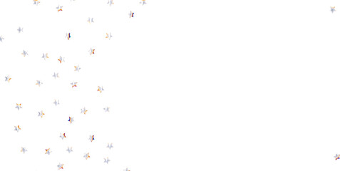 sparkling Christmas confetti falling isolated on white. magic shining flying stars glitter backdrop, sparkle border - png transparent