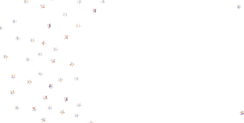 sparkling Christmas confetti falling isolated on white. magic shining flying stars glitter backdrop, sparkle border - png transparent