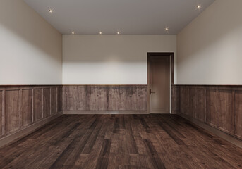 Empty modern  apartment interior 3d render